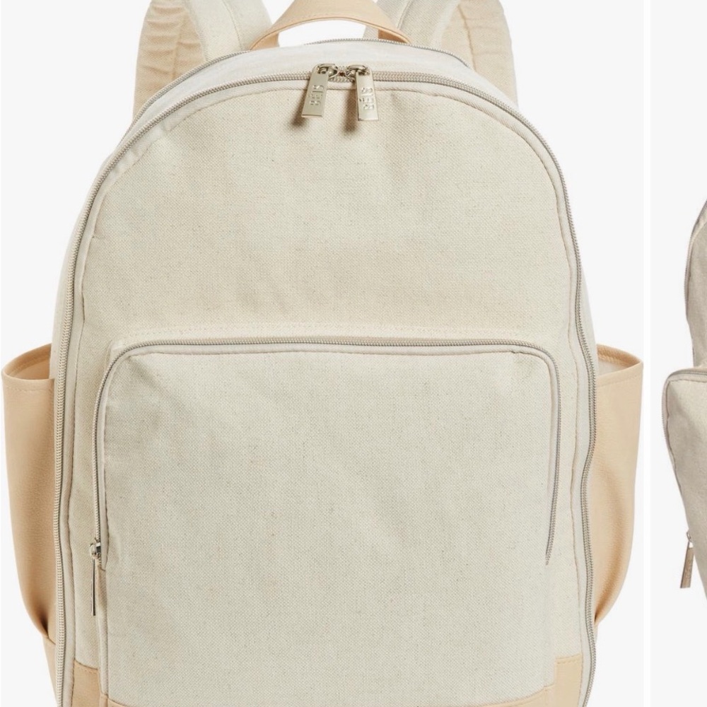 BEIS Beige and Tan Backpack